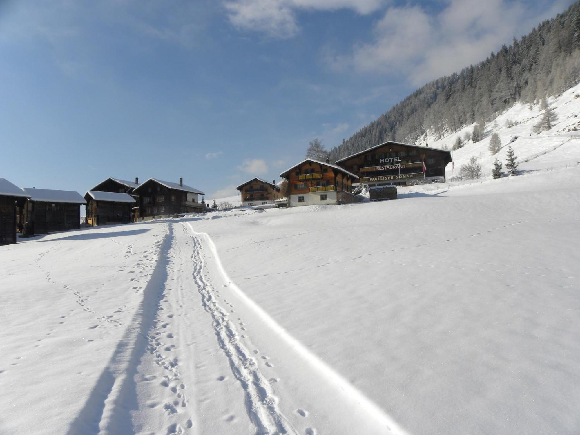 Hotel Restaurant Walliser Sonne Reckingen Buitenkant foto